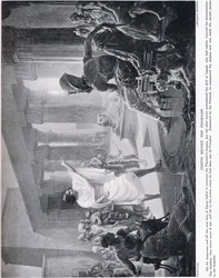 Joosef faraon edessä, noin 1920 (litografia).