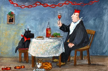 Joulun vietto, 2014 (guassi paperilla)