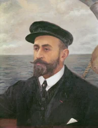 Jean Charcotin (1867-1936) muotokuva hänen vaimonsa (öljy kankaalle)