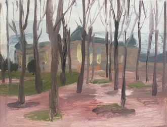Petit Palais talvella II, 2019 (öljy paperille)