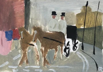 Victoria Street Lontoossa, 2019 (öljy paperille)