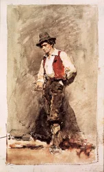 Calabrialainen. 1868. Barcelona. Katalonian kansallinen taidemuseo.