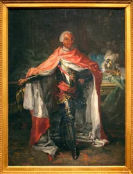 Espanjalaisen Kaarle III:n (1716-1788) muotokuva - Mariano Salvador Maellan (1739-1819) maalaus, öljy kankaalle, luonnos, espanjalainen taide
