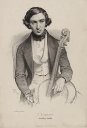 Sellisti ja säveltäjä Hippolyte Prosper Seligmannin muotokuva 1817-1882, 1840.