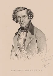Säveltäjä Giacomo Meyerbeerin muotokuva 1791-1864, 1836.