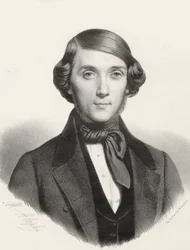 Pianisti ja säveltäjä Jean-Henri Ravinan muotokuva 1818-1906, n. 1845.