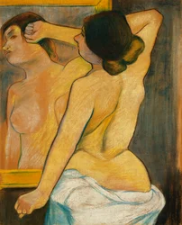 Alaston nainen peilin edessä, 1904