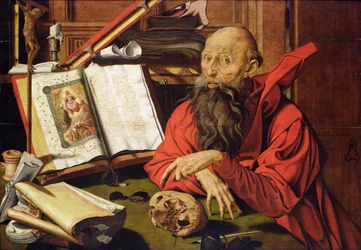 Pyhä Hieronymus meditaatiossa