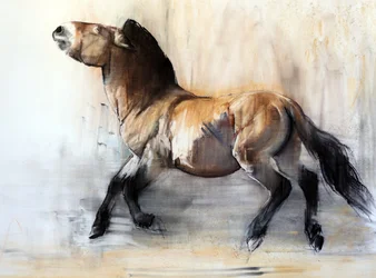 Muinainen hevonen (Przewalski talvella), 2014
