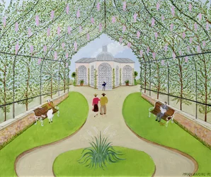 Lilac Arbour (öljy laudalle)