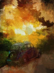 Varhainen aamu Melbournessa, Derbyshire, 2016 (sekatekniikka)