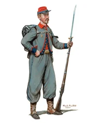 11. New Yorkin jalkaväkirykmentti 1. rykmentti Fire Zouaves 1861, 2024 (akvarelli ja guassi Bristolille)