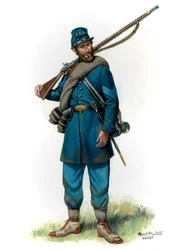 151. Pennsylvanian jalkaväen kersantti 1863, 2024 (akvarelli ja guassi Bristolille)
