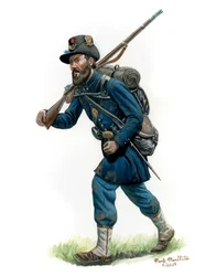 6. Wisconsinin jalkaväkirykmentti Rautaprikaati 1863, 2024 (akvarelli ja guassi Bristolille)