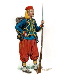 74th New York Infantry Co A Excelsior Brigade 1861, 2025 (Akvarelli ja guassi Bristolille)