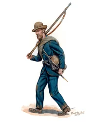 A.P. Hillin divisioonan eteläkaroliininen 1862, 2025 (akvarelli ja guassi Bristolille)
