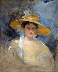 "Muotokuva tulevasta kuningatar Victoriasta (1819-1901)" (Prinsessa Victorian muotokuva, tuleva kuningatar Victoria) Martin Archer Sheen (1769-1850) maalaus