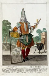 Lasittaja. Kaiverrus Martin Engelbrecht