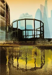 Broadway Gas Tower, 2013 (silkkipaino)