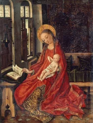 Madonna lapsen kanssa huoneessa, kirjoittanut Martin Schongauer (noin 1430-1491)