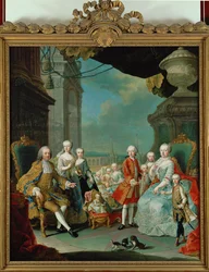 Keisari Franz I, Maria Theresia ja heidän lapsensa (maalaus kankaalle)