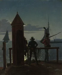 Näkymä Kööpenhaminan linnoitusvalleilta Moonlightissa, 1839.