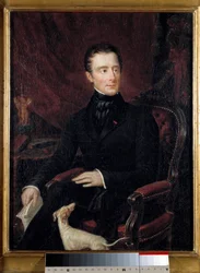Muotokuva ranskalaisesta runoilijasta Alphonse de Lamartinen (1790-1869) Marianne Lamartinen maalaus (1800-luku). Pariisi. Romanttisen elämän museo