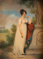 "Mary Anne Clarke patsaan juurella", 1803