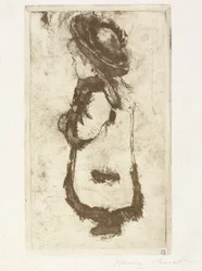 Mademoiselle Luguet takissa ja hatussa, c. 1883
