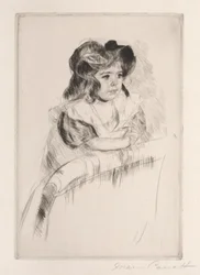 Margot, Lepäävät kädet nojatuolin selkänojassa, c. 1903.