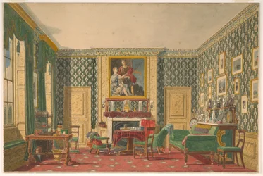 Piirustus, sisätila, 1837-40