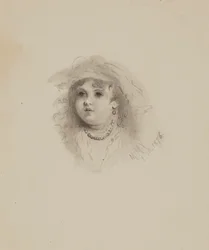 Nimetön lapsen pää, 1876.