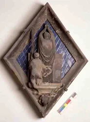 Eukaristia, Campanilen kohokuviolaatta (marmori ja keraaminen)