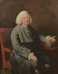 Händelin mesenaatin ja ystävän Charles Jennensin (1700-73) muotokuva.