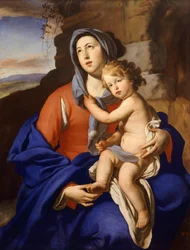 Madonna ja lapsi, kirjoittanut Massimo Stanzione (1585-1656)