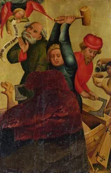 Hampurin Pyhän Pietarin alttarin arkin rakennus, Grabowerin alttari, 1383 (tempera paneelissa)