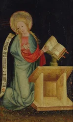 Marian ilmestyksen neitsyt, Harvesterialttarista, n. 1410 (tempera tammen päällä) (katso myös 145253 ja 145254)