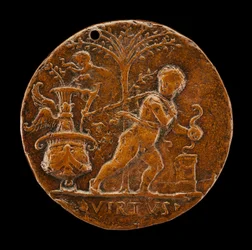 Allegorinen kohtaus [kääntöpuoli], 1500-luku.