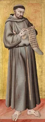 Pyhä Fransiskus Assisilainen, noin 1335 (munatempera ja lehtikulta paneelille).