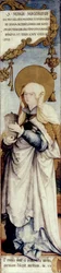Pyhän Martinuksen kirkon entisen pääalttarin, Pyhän Maria Magdalenan, todellinen siipiulkopuoli; State Gallery Stuttgart, entinen Donaueschingen, Fürstenberg Kokoelmat inv. nos. 73-75