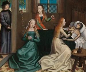 Pyhän Nikolauksen hyväntekeväisyys, Pyhän Nikolauksen alttaritaulusta, n. 1486-1493 (öljy paneelille)