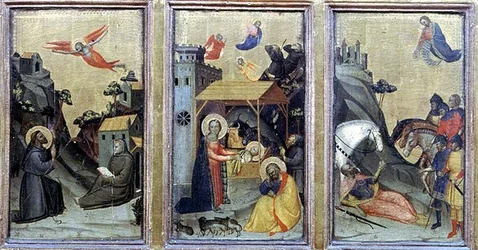 Pyhän Franciscuksen leima, Pyhän Paavalin syntymä ja kääntymys (tempera paneelissa)