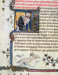 Ms 777 Monk kopioi käsikirjoitusta Livyksen Rooman historiasta (59 eKr.-17 jKr.) n. 1370