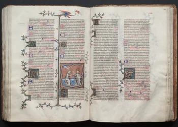 Gothan messukirja: fol. 119v, Neitsyen kruunaus, noin 1375.