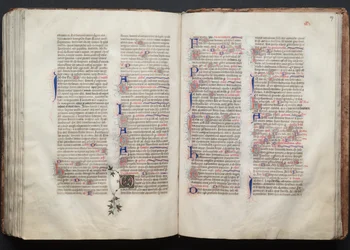 Gothan messali: Fol. 136v, teksti, c. 1375.
