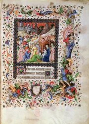 Lisää 29433 f.67 Lapsen palvonta, Tuntikirjasta, n.1407 (vellum)