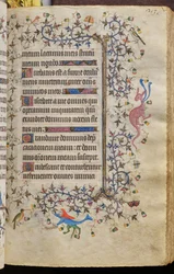 Navarran kuninkaan Kaarle Aatelisen (1361-1425) tunnit: fol. 107r, teksti