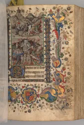 Kaarle Aatelisen, Navarran kuninkaan tunnit 1361-1425: fol. 101r, teksti, c. 1405.