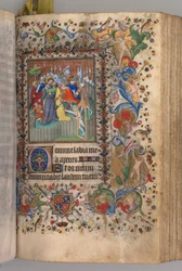 Kaarle Aatelisen, Navarran kuninkaan tunnit 1361-1425: fol. 144r, Kristuksen pettäminen, n. 1405.