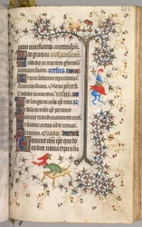 Kaarle Aatelisen, Navarran kuninkaan tunnit 1361-1425: fol. 191r, Teksti, c. 1405.